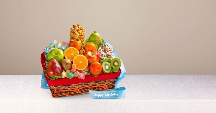 fruit basket, corporate fruit gift basket
