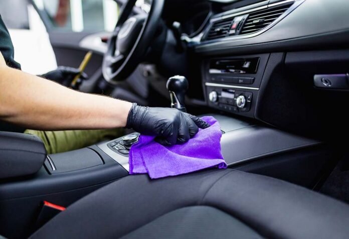 Clean the inside of the car yourself
