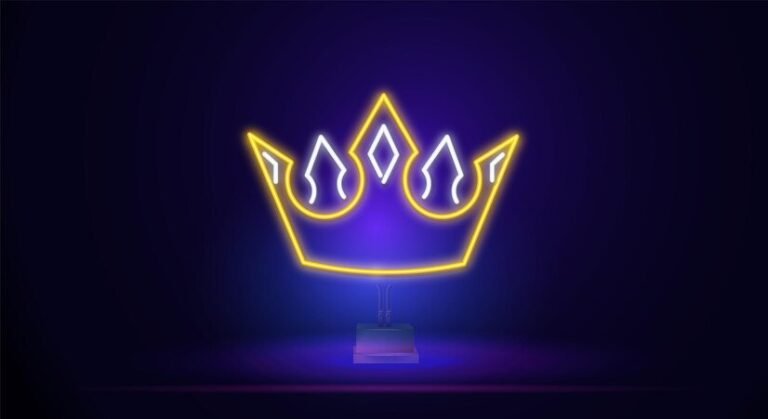 neon crown design