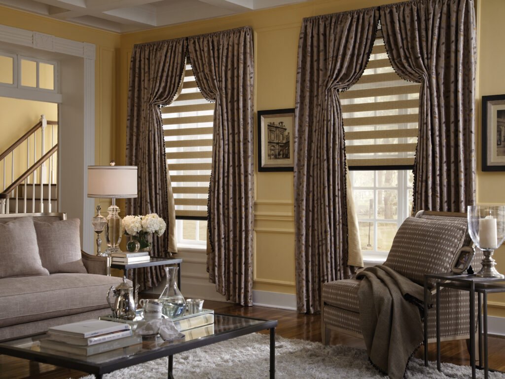 How to Hang Curtains Over Blinds