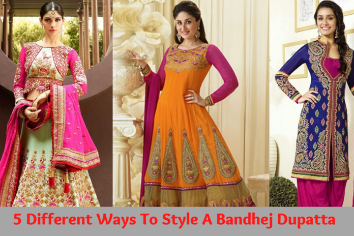 5 Different Ways To Style A Bandhej Dupatta bandhej dupatta online